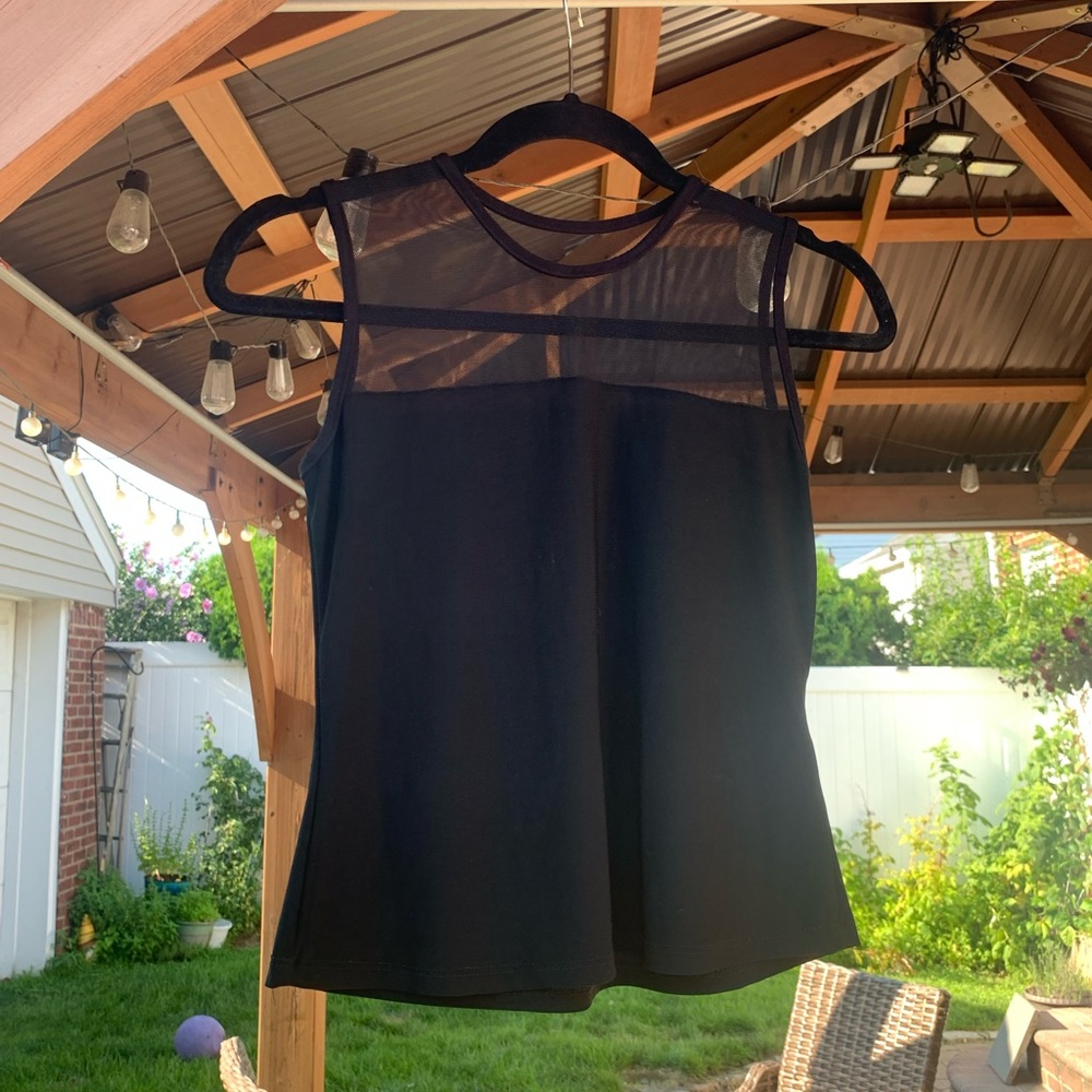 Cheryl Creations Kids black tank top with mesh straps